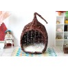 Miniature wicker hanging chair 1:8 scale dollhouse 