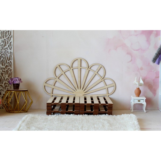 Miniature headboard peacock digital file laser cut vector 