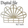 Miniature headboard peacock digital file laser cut vector 