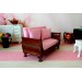 Miniature dollhouse couch, 1:8 scale sofa for Lati Yellow