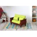 Miniature dollhouse couch, 1:8 scale sofa for Lati Yellow