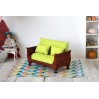 Miniature dollhouse couch, 1:8 scale sofa for Lati Yellow