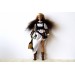 Doll steampunk outfit, 1:6 scale dress leather shoes belt