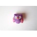 Micro owl figurine. Crochet tiny dollhouse toy for doll