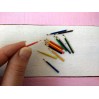 Miniature pencils set of 11, NOT REAL tiny dollhouse 