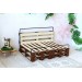 Miniature pallet bed, double-size framed d