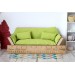 Miniature sofa hexagon shape wooden dollhouse