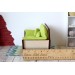 Miniature sofa hexagon shape wooden dollhouse