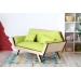 Miniature sofa hexagon shape wooden dollhouse