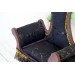 Miniature chair with horns, goth devil dollhouse furniture. 