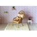 Miniature chair 1:6 scale dollhouse furniture gold metal 