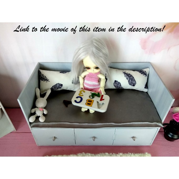 Dollhouse nursery game toy, miniature sorting letters