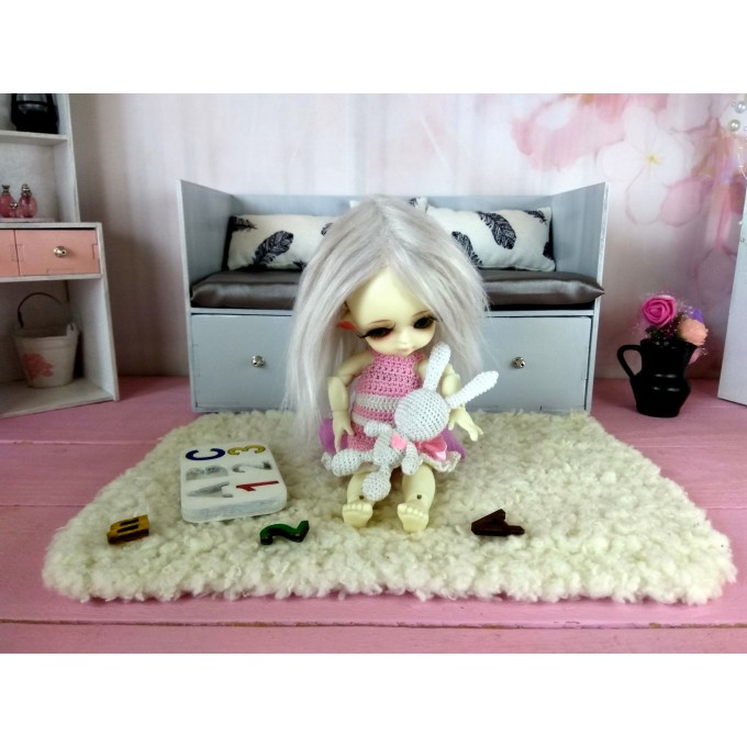 Dollhouse nursery game toy, miniature sorting letters