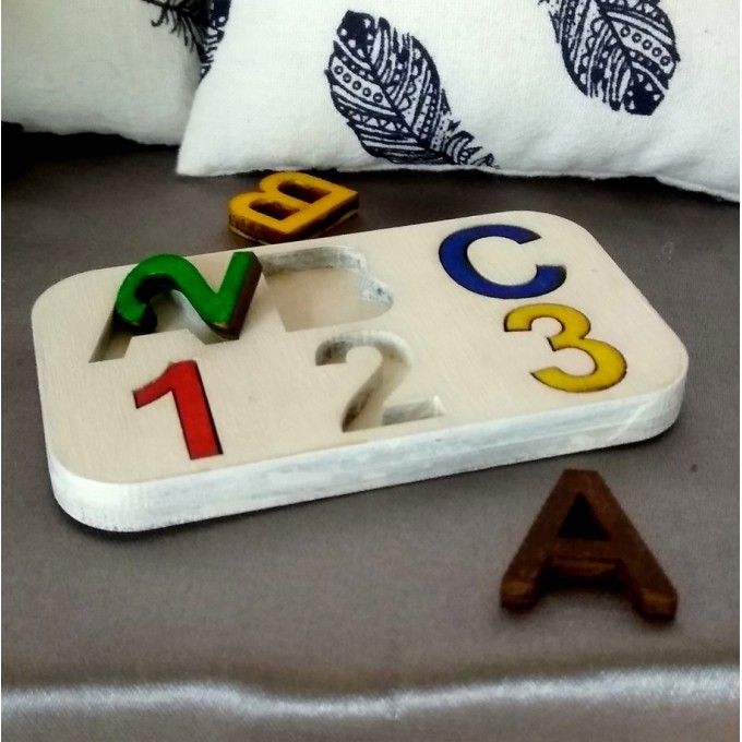 Dollhouse nursery game toy, miniature sorting letters