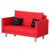 Miniature red sofa, dollhouse furniture 1:6 scale