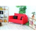 Miniature red sofa, dollhouse furniture 1:6 scale