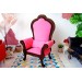 Miniature chair 1:6 scale wooden upholstered colorful 