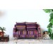 Miniature striped sofa 1:6 scale. Violet textile 