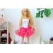 Barb doll outfit ballerina dress tu tu skirt white pink 