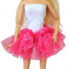 Barb doll outfit ballerina dress tu tu skirt white pink 