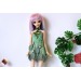 Minifee dryad dress, 1:4 scale doll outfit, crochet 