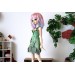 Minifee dryad dress, 1:4 scale doll outfit, crochet 