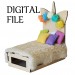 Miniature unicorn bed kit instant download file DIY doll