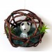 Miniature ghost sitting in the nest, dollhouse fairy forest
