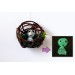 Miniature ghost sitting in the nest, dollhouse fairy forest