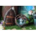 Miniature ghost sitting in the nest, dollhouse fairy forest