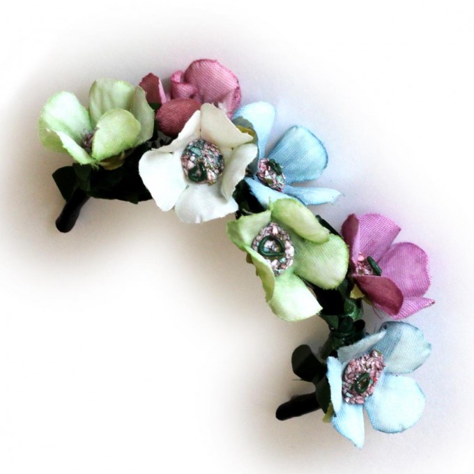 Minifee doll headband with flowers, fairy 1:4 scale