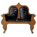 Miniature sofa 1:4 scale upholstered wooden dollhouse 