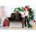 Miniature sofa 1:4 scale upholstered wooden dollhouse 