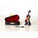 Miniature violin, dollhouse fiddle orchestra music