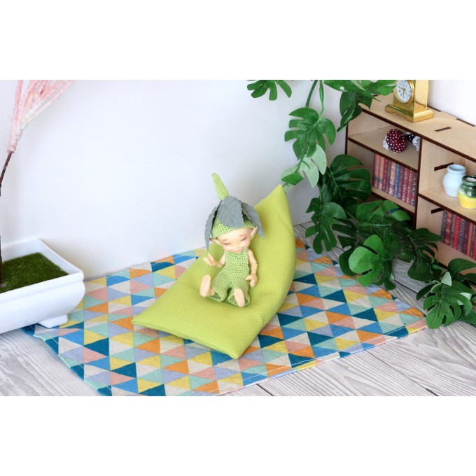 Miniature beanbag dollhouse furniture chair seat 