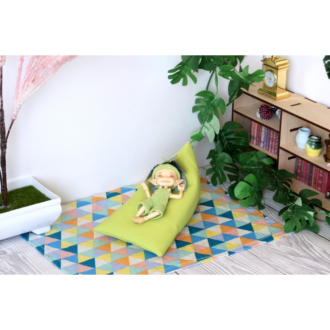Miniature beanbag dollhouse furniture chair seat 