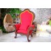 Miniature chair 1:6 scale wooden upholstered colorful 