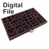 Miniature typography drawer digiTypography digital vector file board