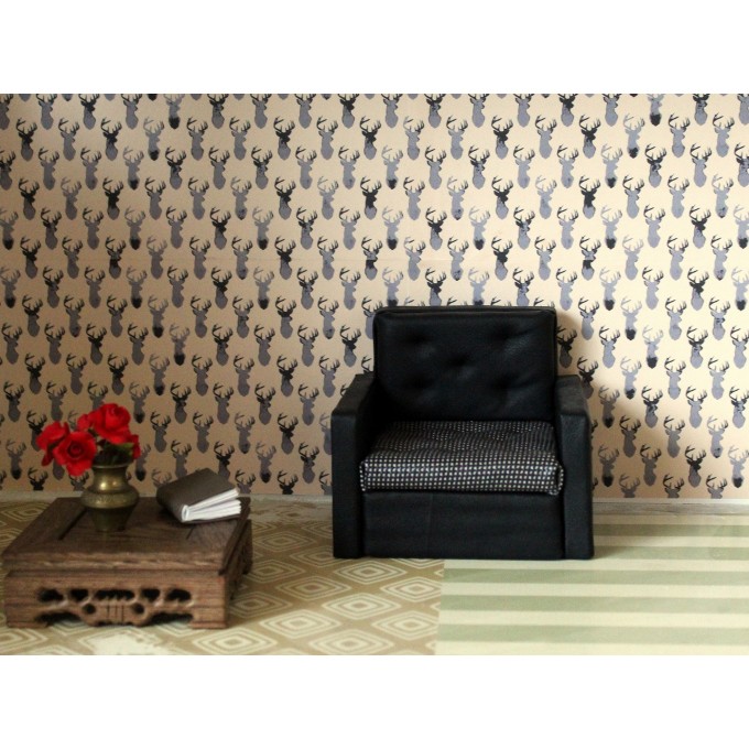 FREE DOWNLOAD deer wallpaper dollhouse DIY print