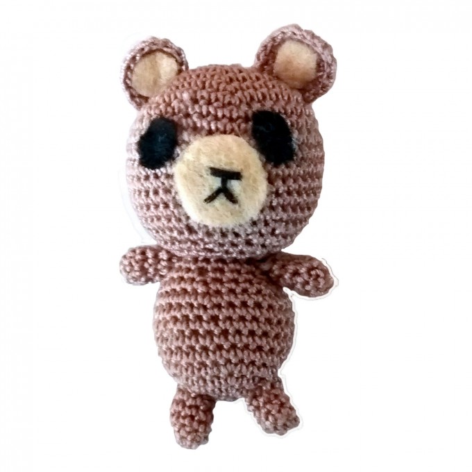 Miniature teddy bear, crochet handmade doll toy