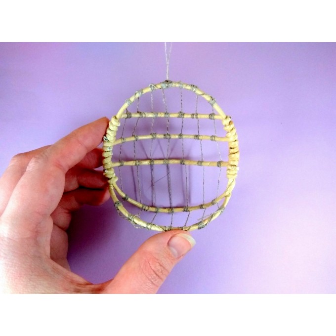 1:12 scale hanging chair, miniature egg cane swing 