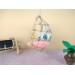 1:12 scale hanging chair, miniature egg cane swing 