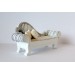 Miniature Victorian sofa 1:12 scale. Gypsum dollhouse