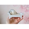 Miniature Victorian sofa 1:12 scale. Gypsum dollhouse