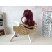 Miniature chair, 1/3 scale modern dollhouse shell armchair 