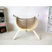 Miniature chair, 1/3 scale modern dollhouse shell armchair 