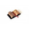 Miniature witch book, 1:6 scale open old pages magic spell