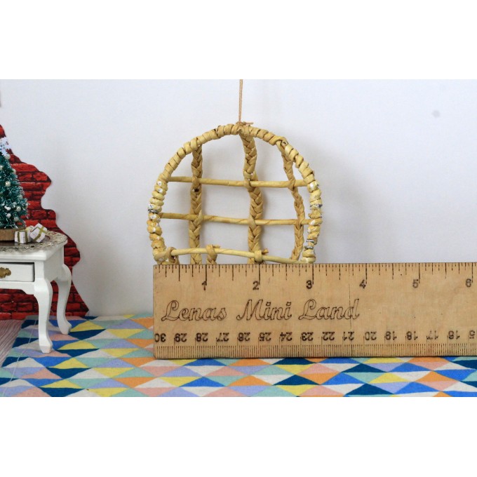 1/12 scale hanging chair, boho dollhouse furniture