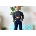 Gray sweater with jeans for BJD dolls 1:6 scale regular 