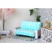 Miniature minky sofa, 1:6 scale dollhouse furniture BJD doll